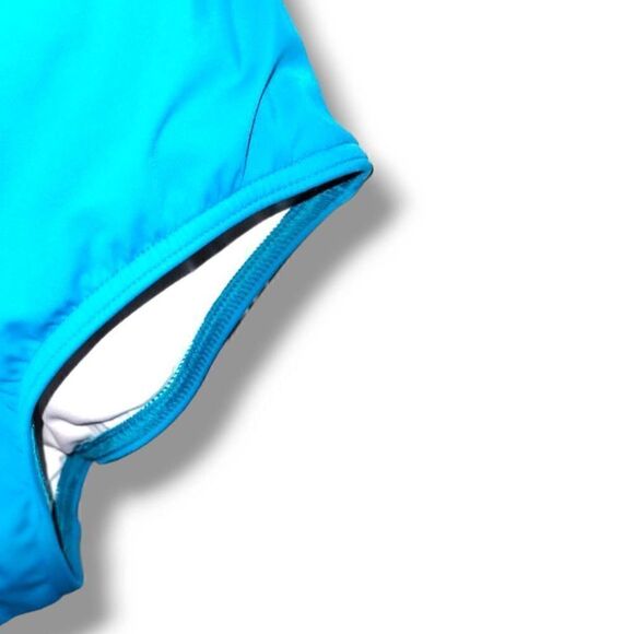 Lands End Womens Swimsuit Sz Small Blue One Piece Tank High Leg Tugless Sporty - Picture 5 of 10